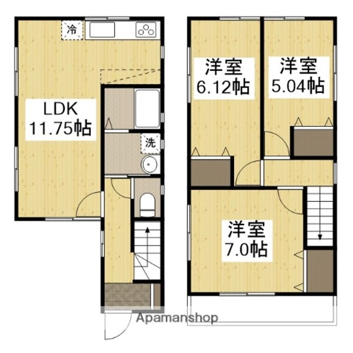 兵庫県高砂市米田町米田(一戸建)の賃貸物件戸建ての間取り