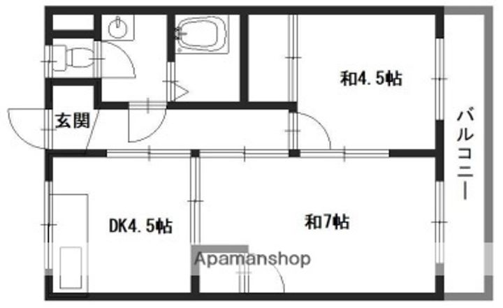 シャトー東洋619の間取り