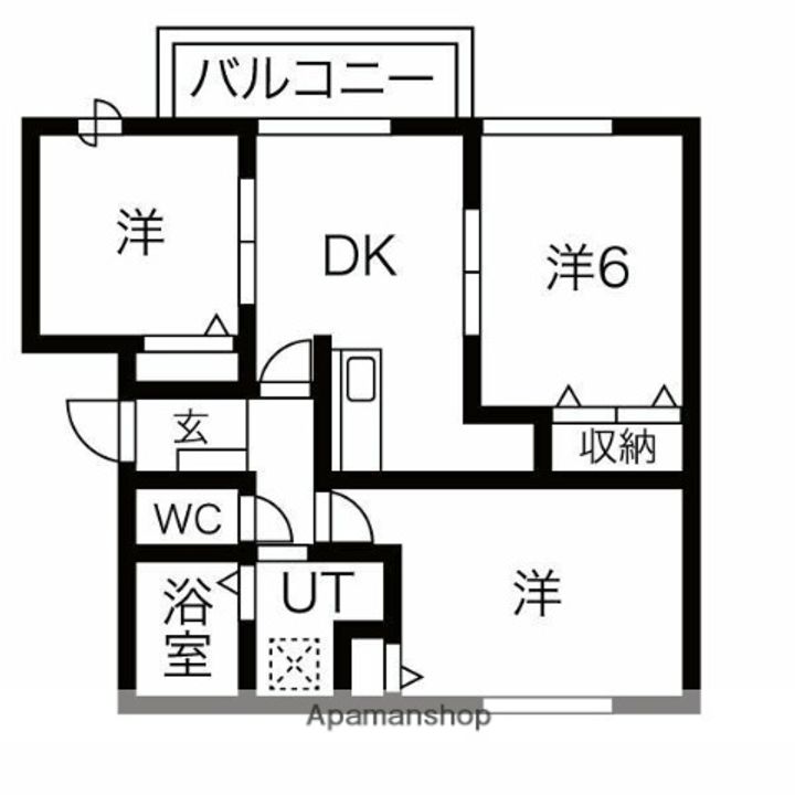 グリーンハイツ B棟202の間取り