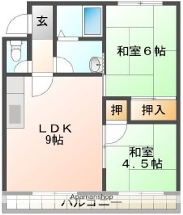 白国ハウス205の間取り