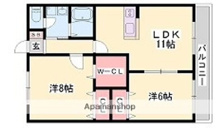ヴィラージュ202の間取り