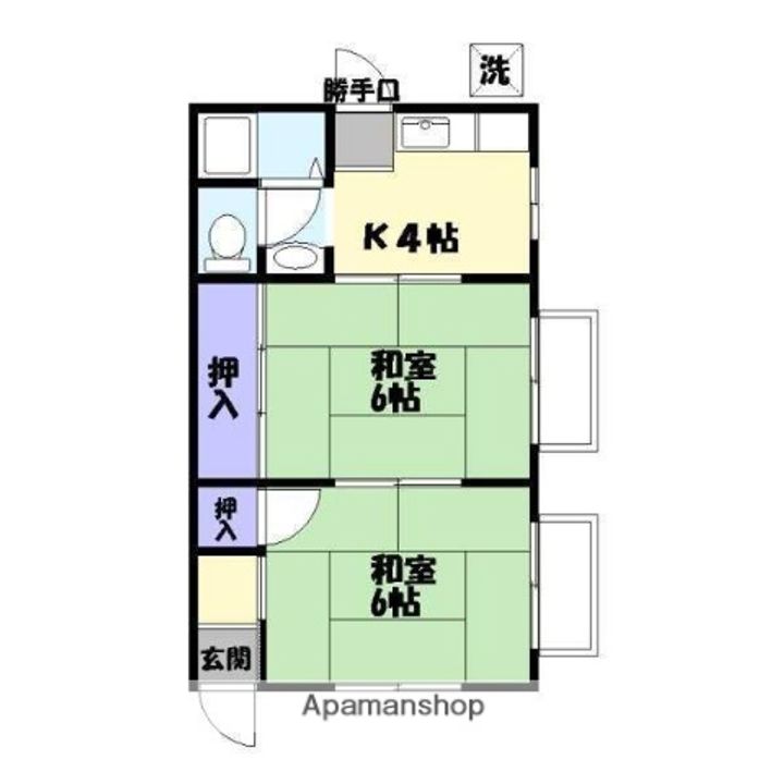 ハウス稲文Ⅰ1-Bの間取り