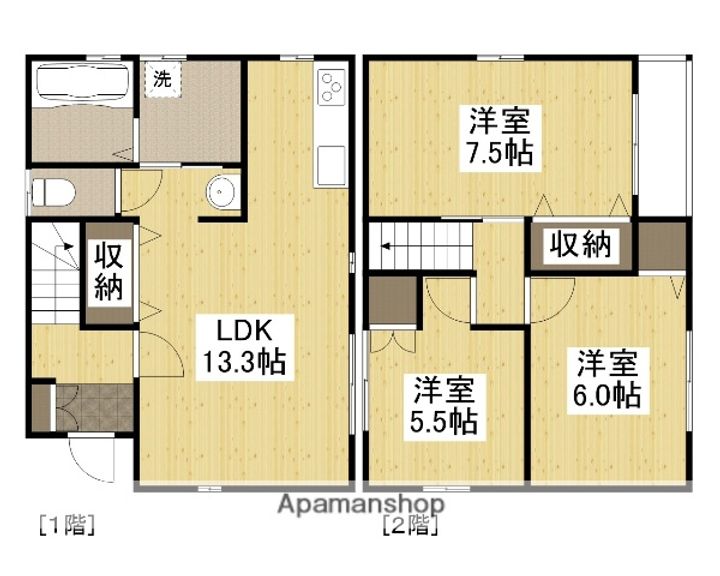 兵庫県姫路市伊伝居(一戸建)の賃貸物件戸建ての間取り