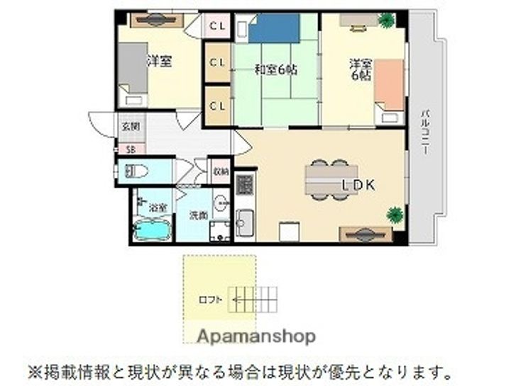 サンシャイン山下B301の間取り