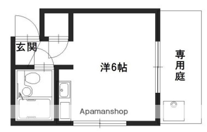 ジョイス英賀保1階B号室の間取り