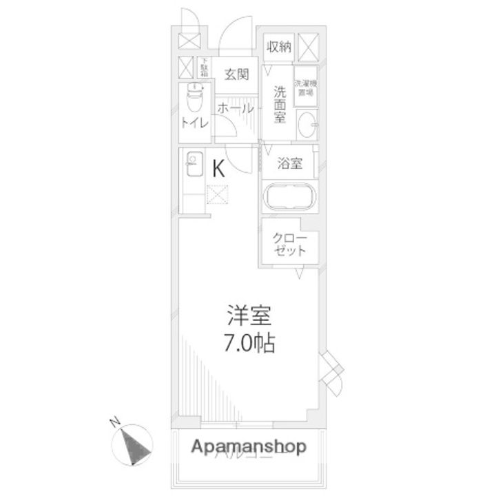スカイルーム南条101の間取り