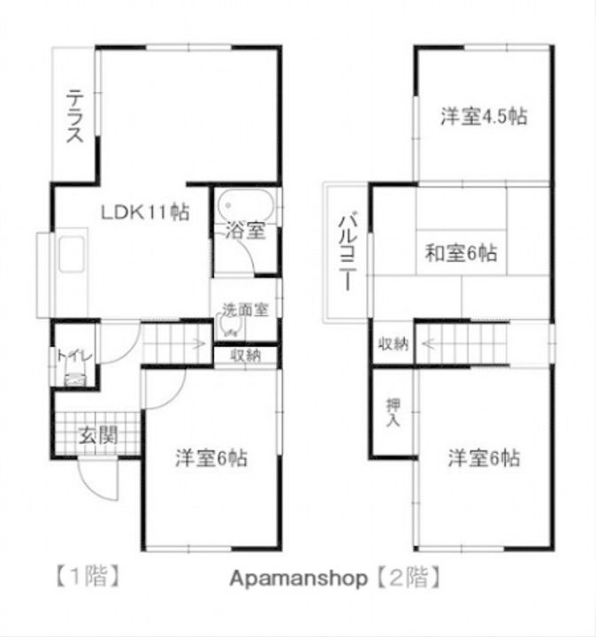 兵庫県高砂市伊保崎4丁目(一戸建)の賃貸物件戸建ての間取り