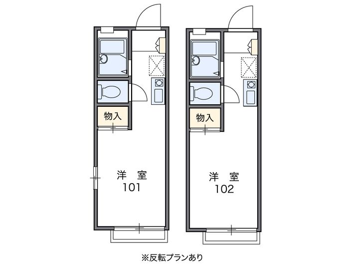 レオパレス宇佐崎Ⅱ201の間取り