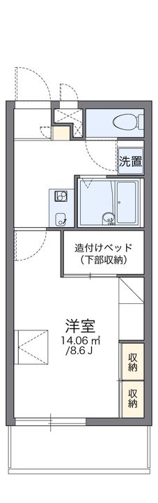 レオパレスCRANEⅠ304の間取り
