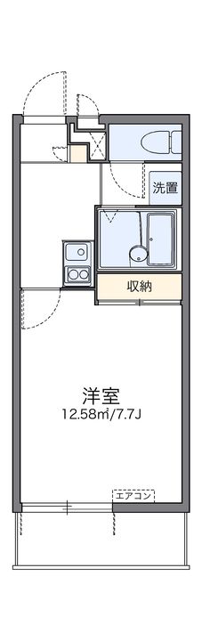 レオパレス阿保102の間取り