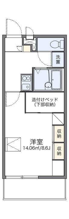 レオパレス東今宿316の間取り