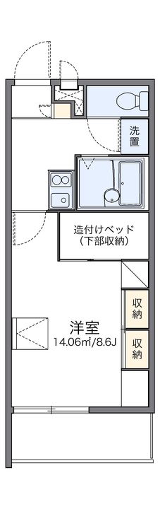 レオパレス東今宿301の間取り