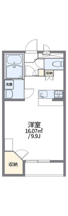 レオパレス小深田206の間取り