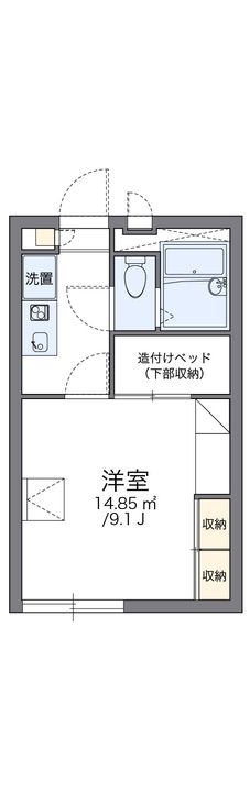 レオパレスNaturallyⅡ207の間取り