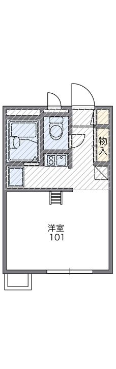 レオパレス仁豊野109の間取り