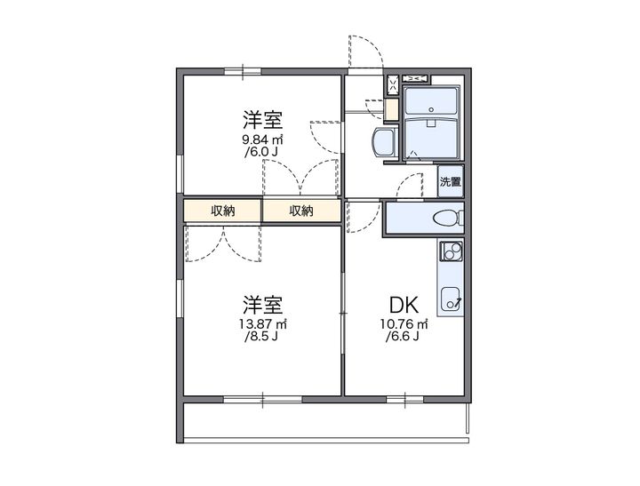 レオパレスHIRO105の間取り