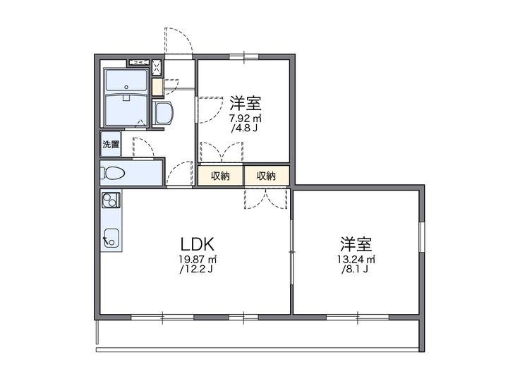 レオパレスHIRO201の間取り