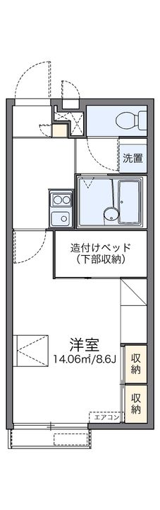 レオパレスコスモス今在家202の間取り