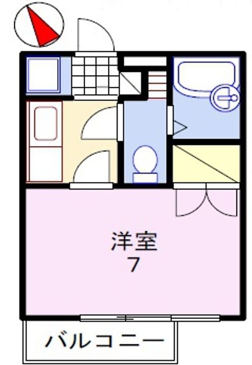 ジュネス白国310号室の間取り