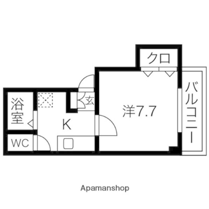 兵庫県姫路市保城の賃貸マンション107の間取り