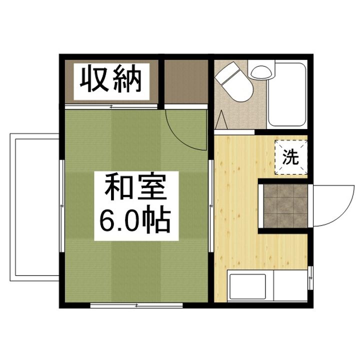 京口アパート106の間取り