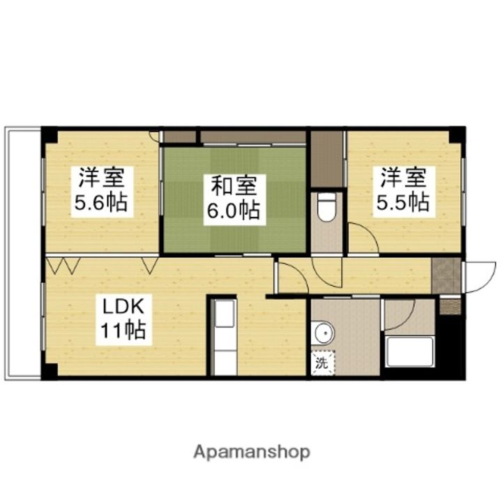 アパルト永良川202の間取り