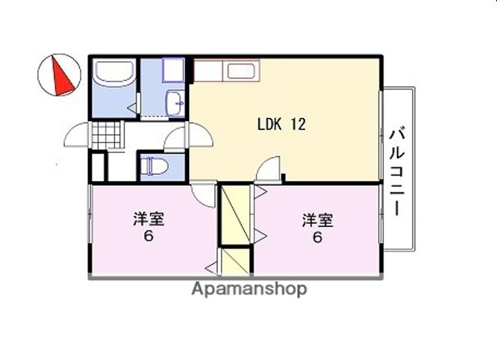 ルミエール飾磨Ⅱ B棟の間取り