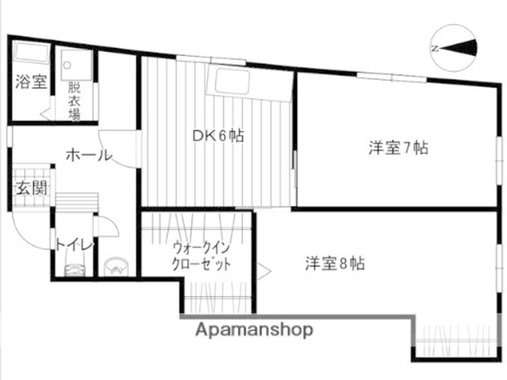 コーポ西宮2F東側の間取り