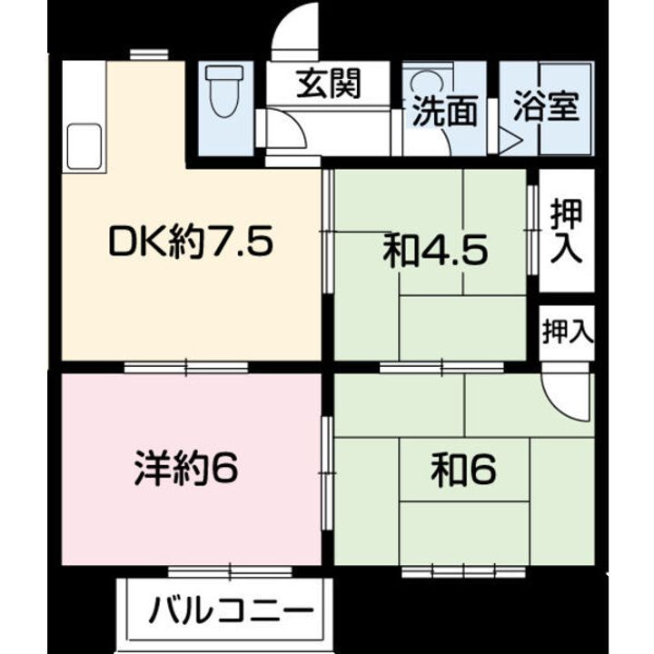 VANROCK勝原駅前203の間取り