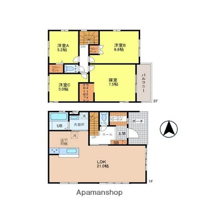 兵庫県姫路市田寺5丁目(一戸建)の賃貸物件戸建ての間取り