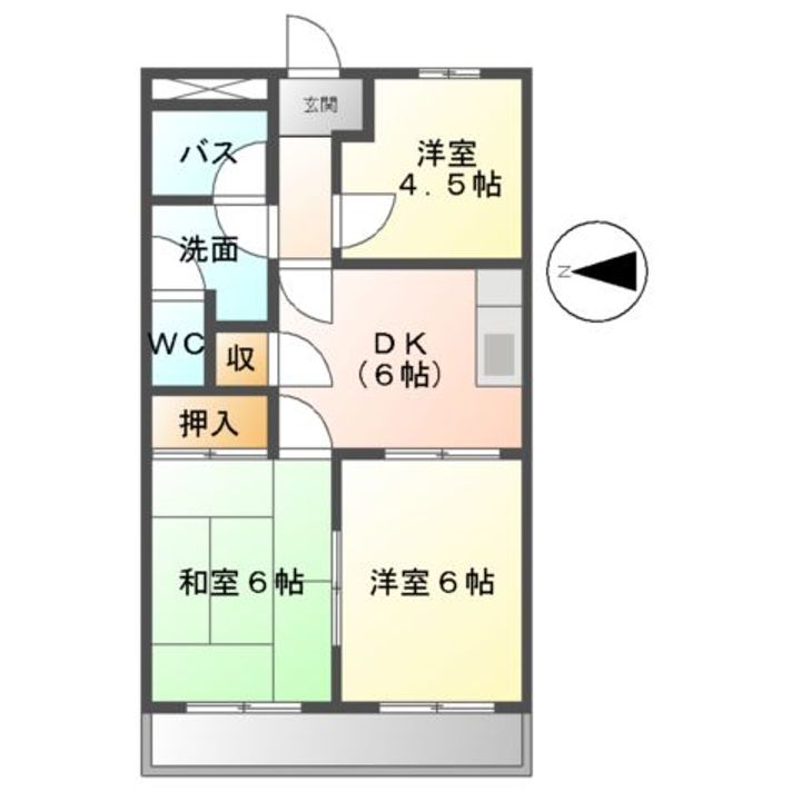 ハイツ白樫の森101の間取り