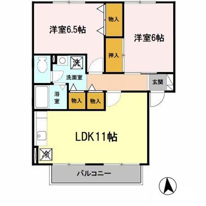 ジュネスコート B棟の間取り