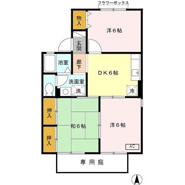 ヴィラージュA101の間取り