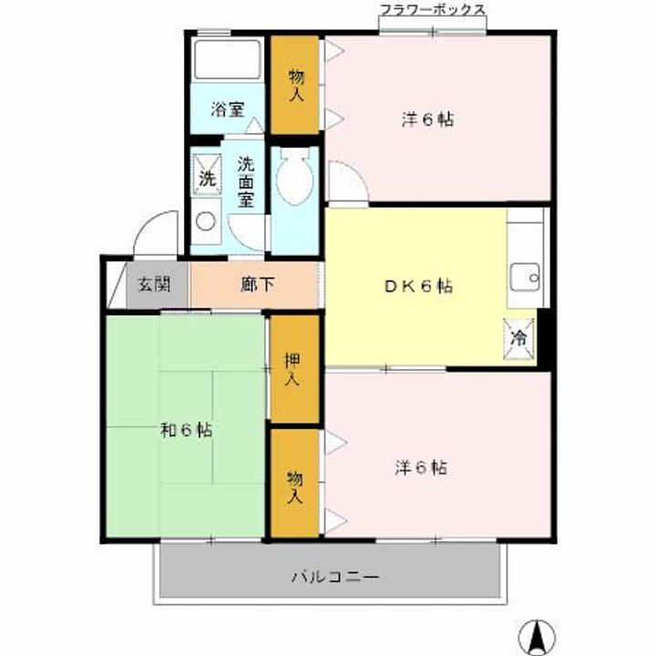 クレセール八木 A棟の間取り