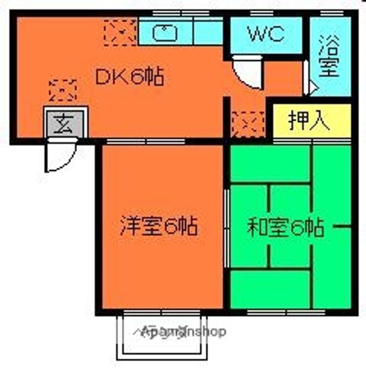 田中ハイツ A棟の間取り
