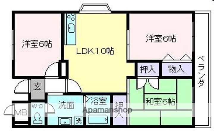 グリーンコロナル402の間取り
