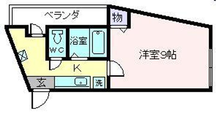 奈良県桜井市大字川合の賃貸マンションの間取り