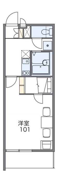 レオパレスビューヒルズテン405の間取り