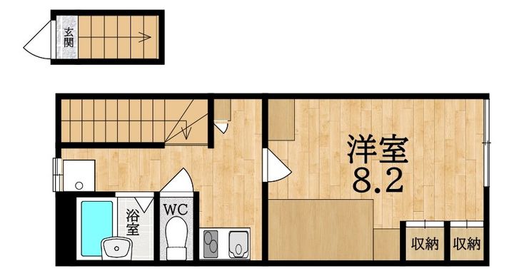 レオパレスWILL南郡山201の間取り