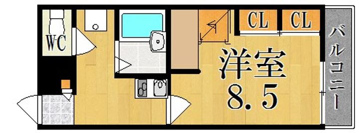レオパレスLA VISTA306の間取り