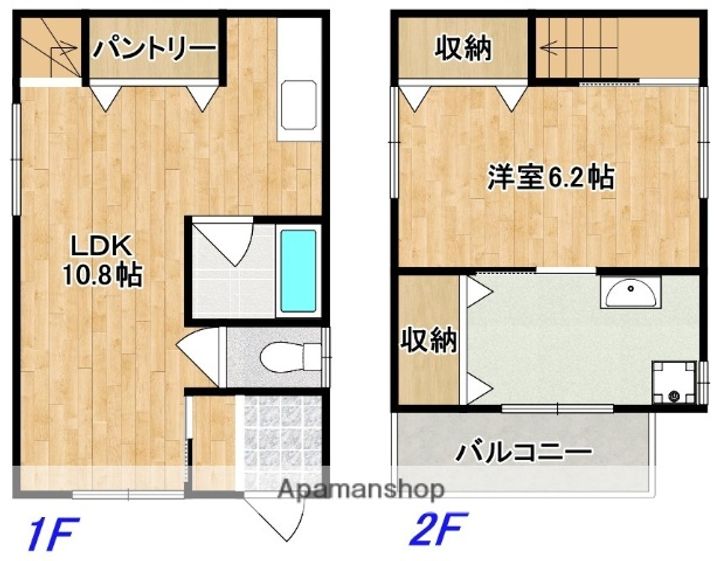 奈良県奈良市寺町(一戸建)の賃貸物件の間取り