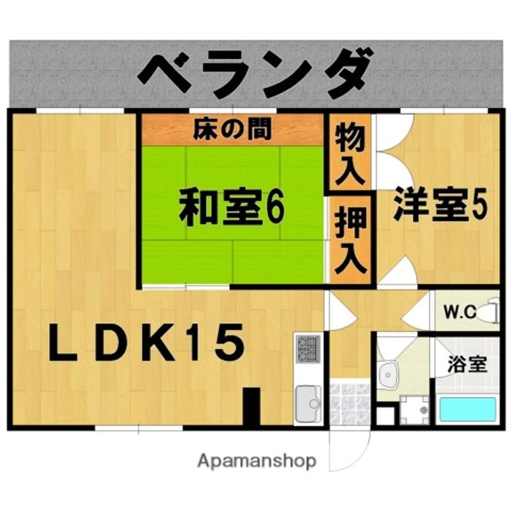 奈良県奈良市秋篠早月町の賃貸マンションの間取り