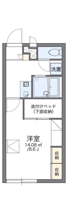 レオパレスセジュール102の間取り