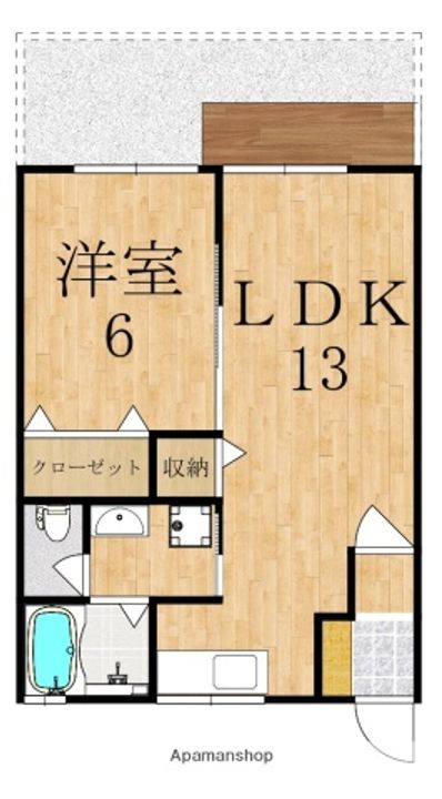 湯船ハイツの間取り