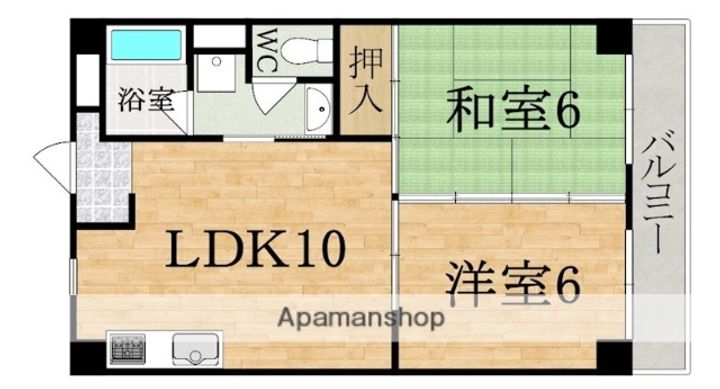 ロイヤルハイツ東生駒の間取り