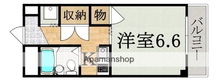 奈良県生駒市中菜畑2丁目の賃貸マンションの間取り