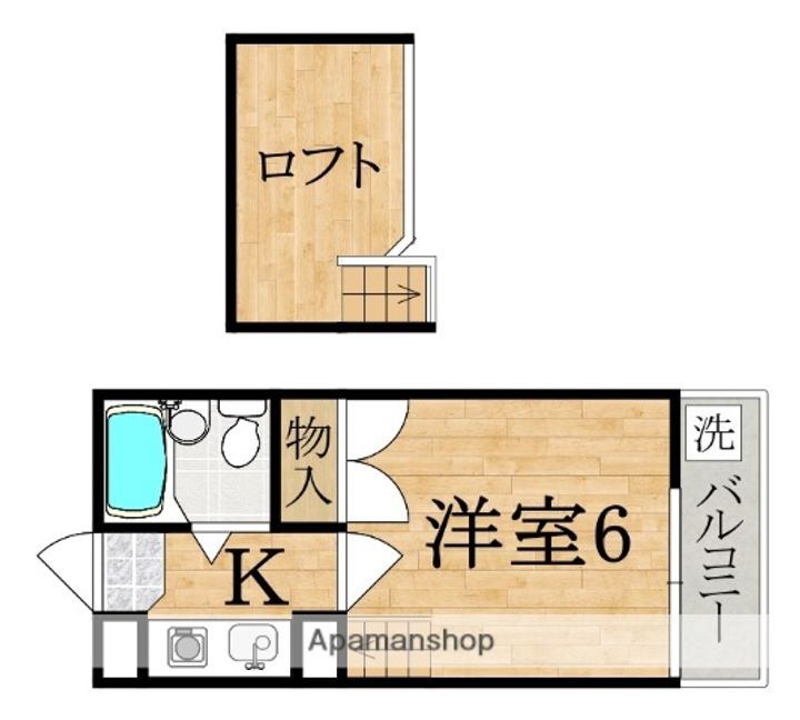 シティパレス生駒谷田町Pー2の間取り