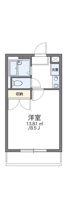 レオパレスウェストコート303の間取り