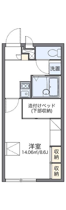 レオパレスゆとり 天理203の間取り