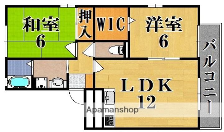 リビングタウン木津南 A棟の間取り